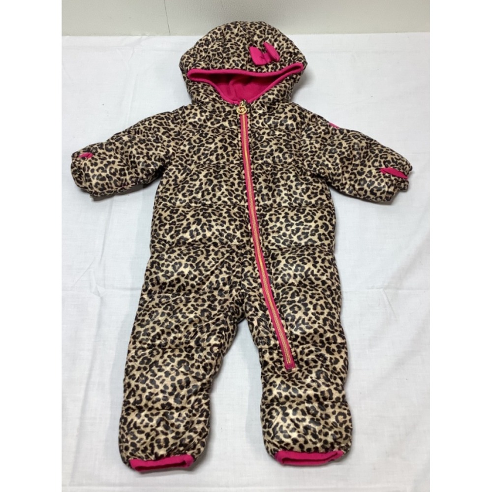 Michael Kors 6-12 Month Girls Leopard Print Pink Snowsuit